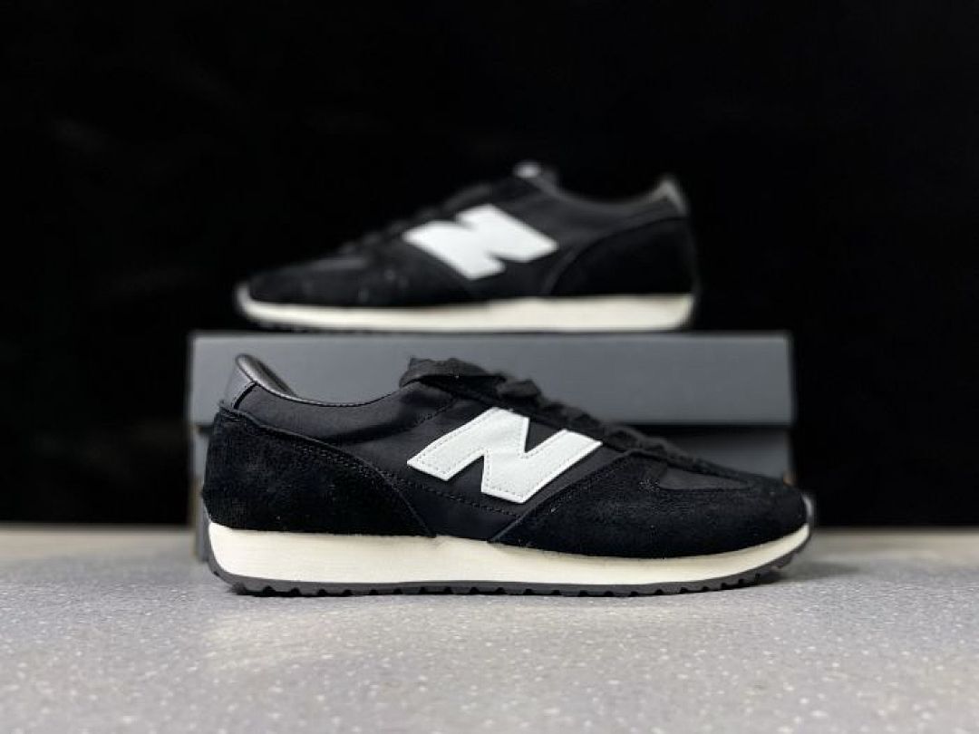 New Balance 420 U420 Black White Cream Retro Lifestyle Running Sneakers Shoes Mens Womens
