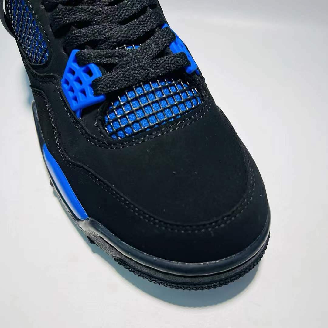 Air Jordan 4 Retro Alternate Motorsport Black Game Royal Sneakers 308497-006 Men's Shoes
