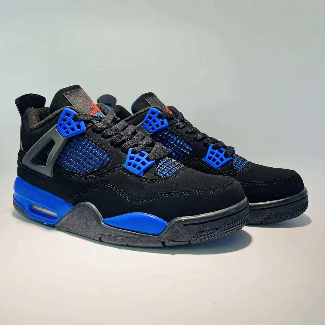 Air Jordan 4 Retro Alternate Motorsport Black Game Royal Sneakers 308497-006 Men's Shoes