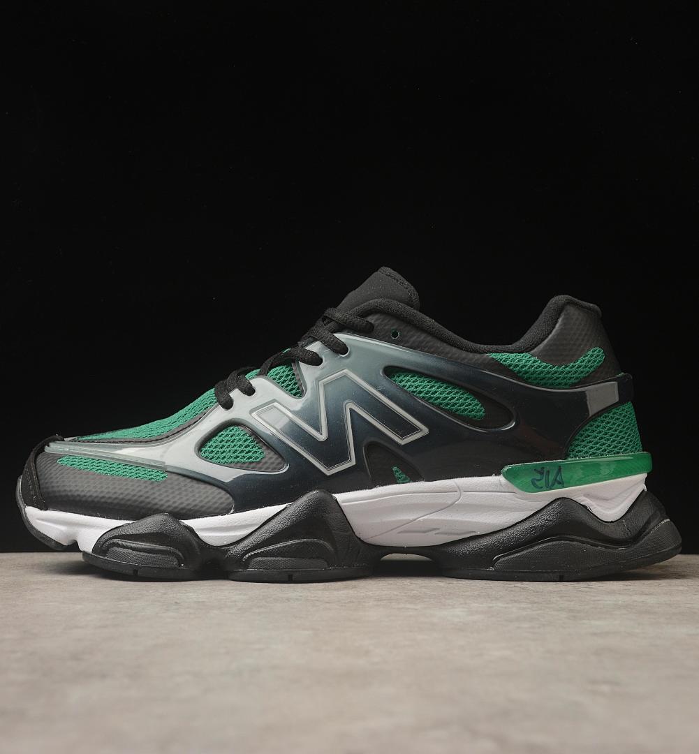 New Balance 9060 U9060BLK Black Green White Men's Women's Lifestyle Running Sneakers