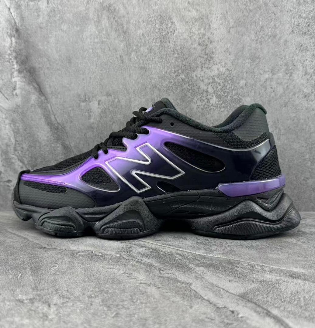 New Balance 9060 Phantom Black Purple Metallic Iridescent Lifestyle Sneakers U9060MAC
