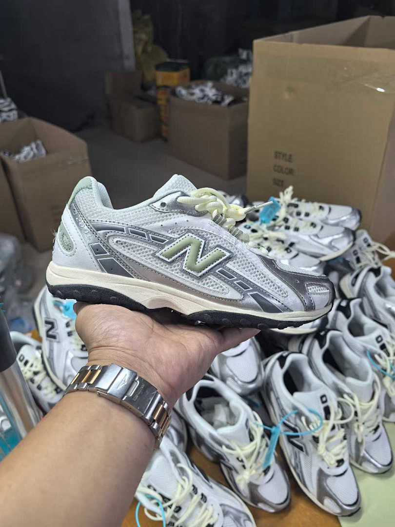 New Balance 2041 White Silver Metallic Mesh Retro Running Lifestyle Sneakers