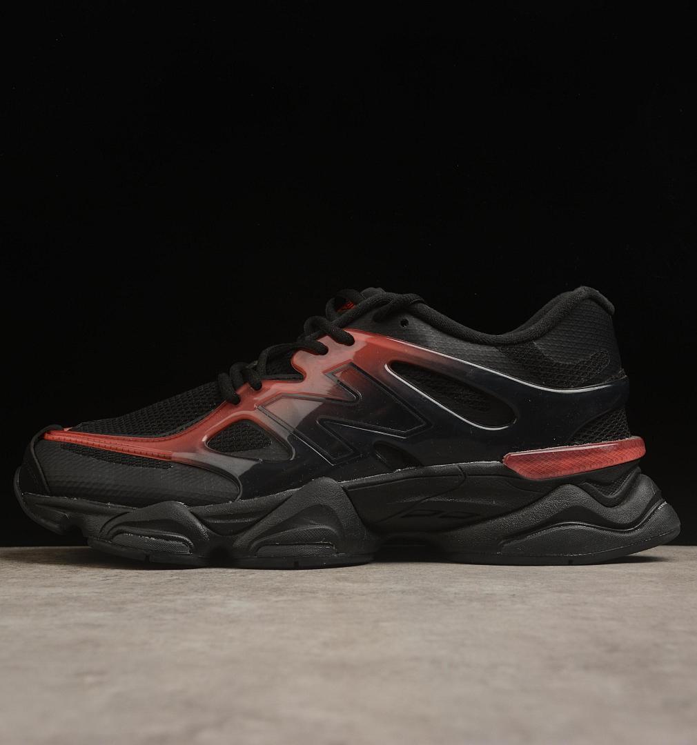 New Balance 9060 Black Red Gradient Chunky Lifestyle Sneakers Men's Women's Athletic Trainers Shoes U9060