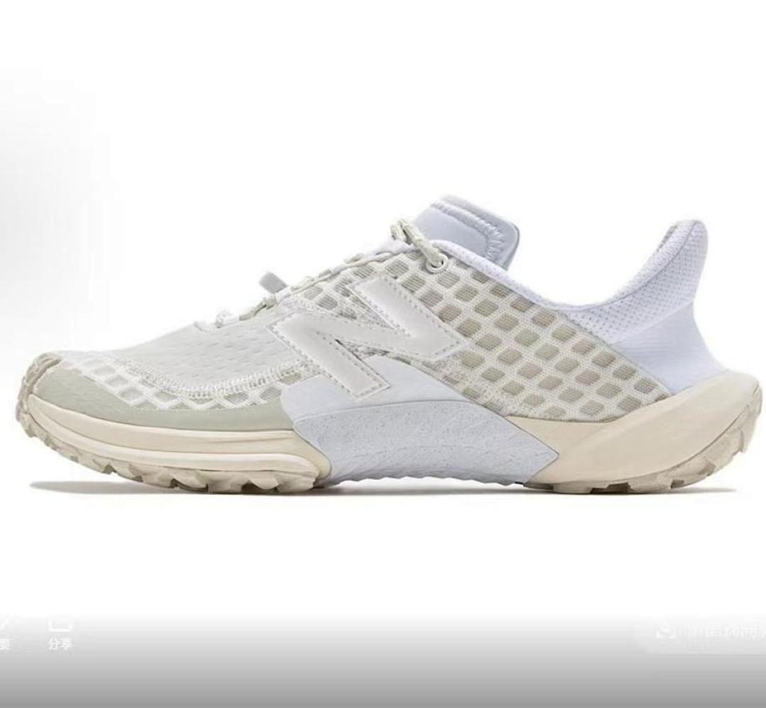 New Balance Fresh Foam X Hierro V7 Trail Running Shoes White Sea Salt Moonbeam MTHIERA7 Men's Women's Sneakers with Vibram Outsole