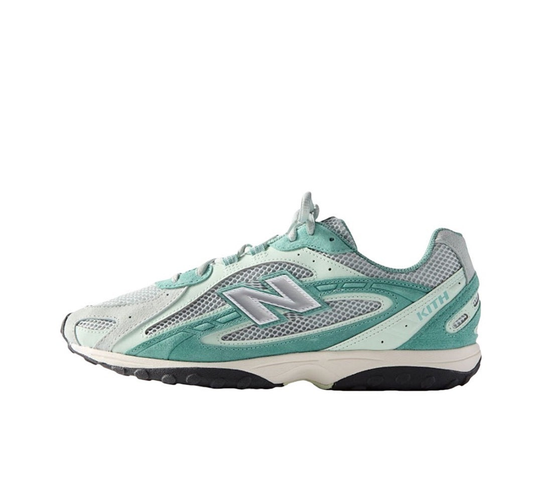 2040 Y2K Retro Running Sneakers Mint Green Teal Grey
