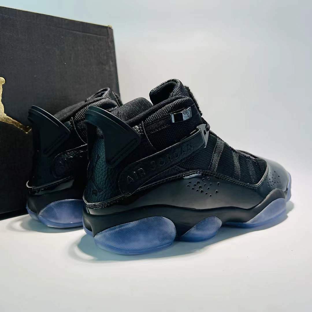 Air Jordan 6 Rings "Triple Black" Men's Basketball Shoes Icy Soles 322992-015
