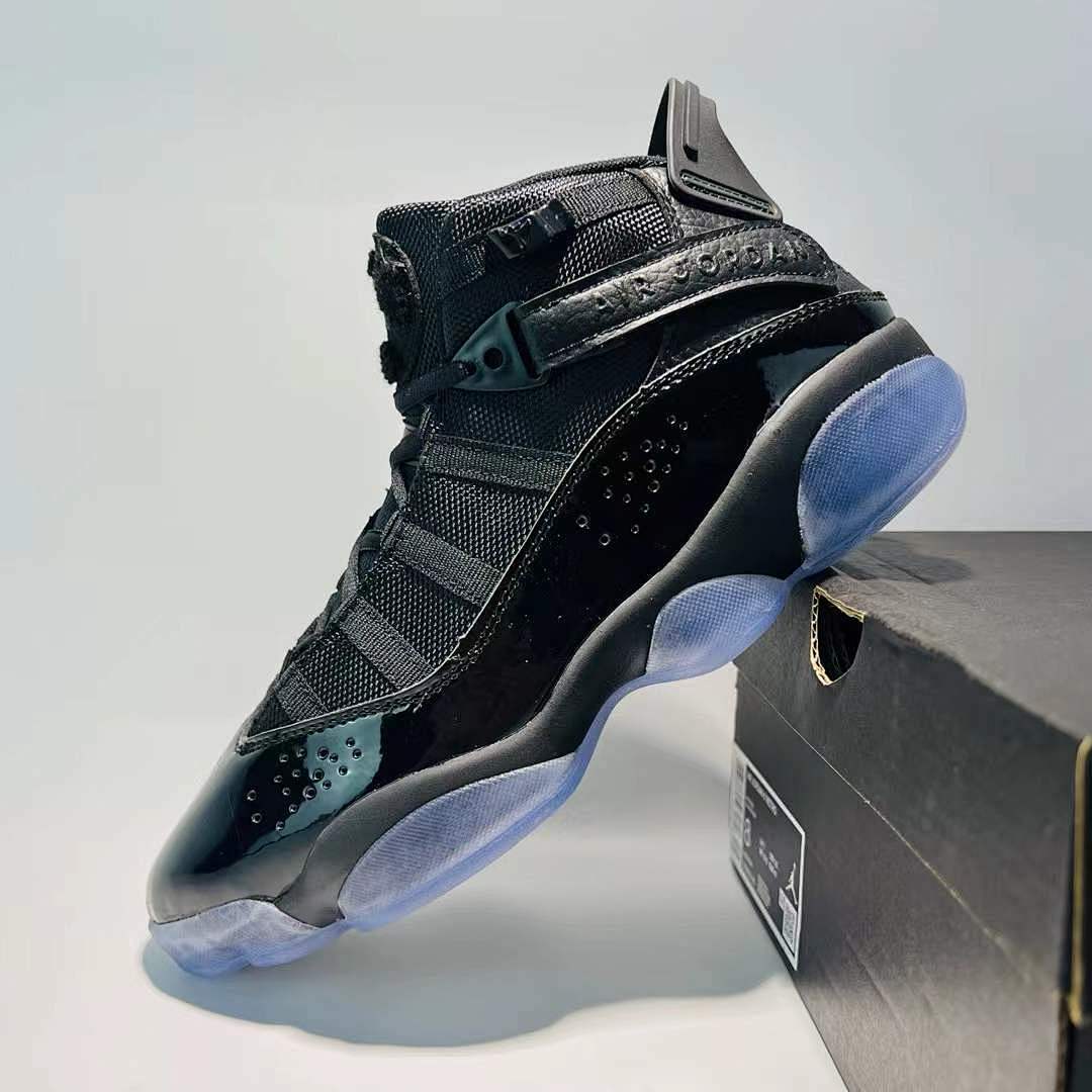 Air Jordan 6 Rings "Triple Black" Men's Basketball Shoes Icy Soles 322992-015
