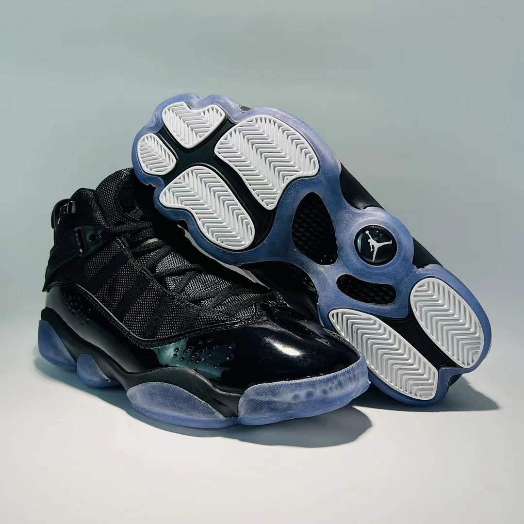 Air Jordan 6 Rings "Triple Black" Men's Basketball Shoes Icy Soles 322992-015