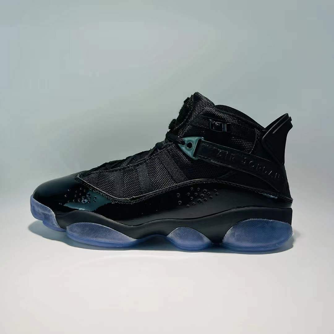 Air Jordan 6 Rings "Triple Black" Men's Basketball Shoes Icy Soles 322992-015