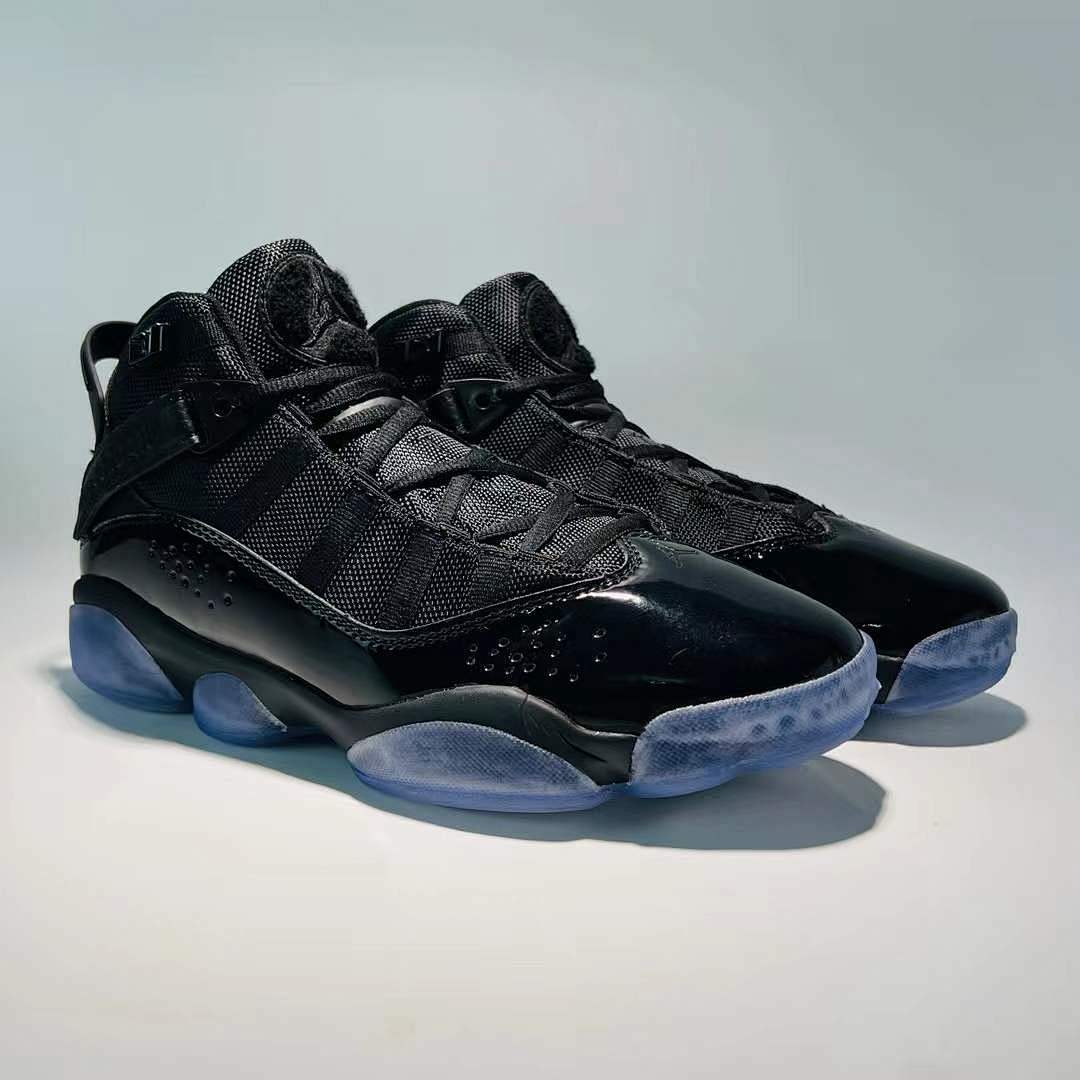 Air Jordan 6 Rings "Triple Black" Men's Basketball Shoes Icy Soles 322992-015