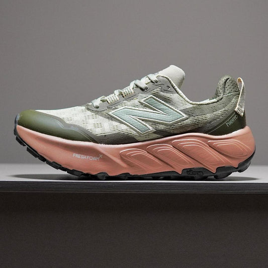 New Balance Fresh Foam X Hierro v7 Trail Running Shoes - Sage Green with Coral Glo (WTHIER7S1)