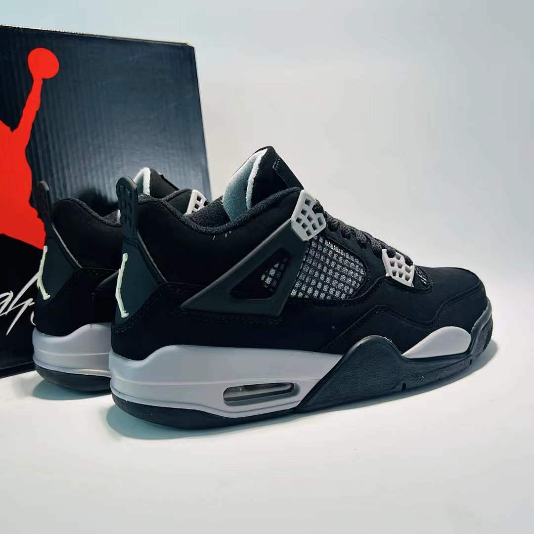 Air Jordan 4 Retro Oreo Black White Grey Sneakers 314254-003 Men's Basketball Shoes