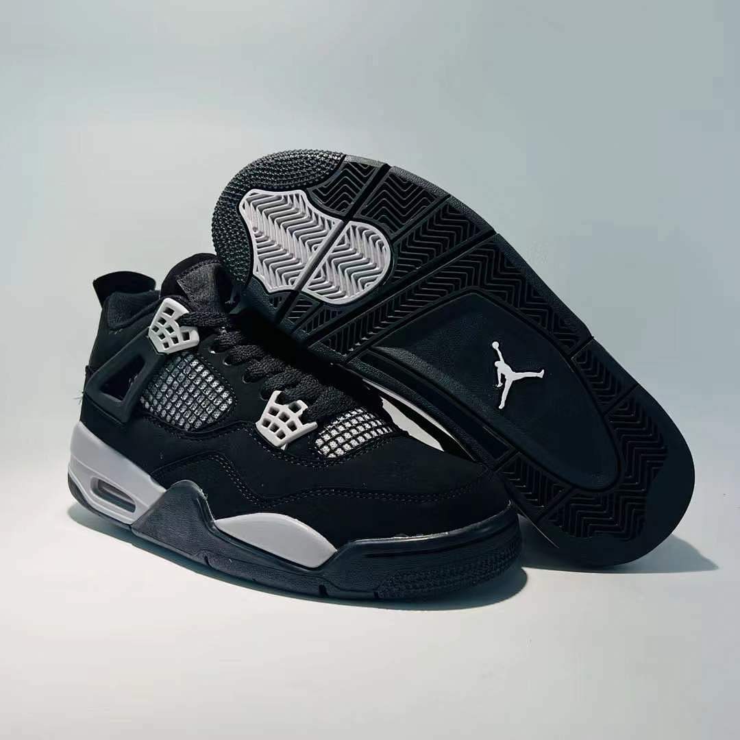 Air Jordan 4 Retro Oreo Black White Grey Sneakers 314254-003 Men's Basketball Shoes