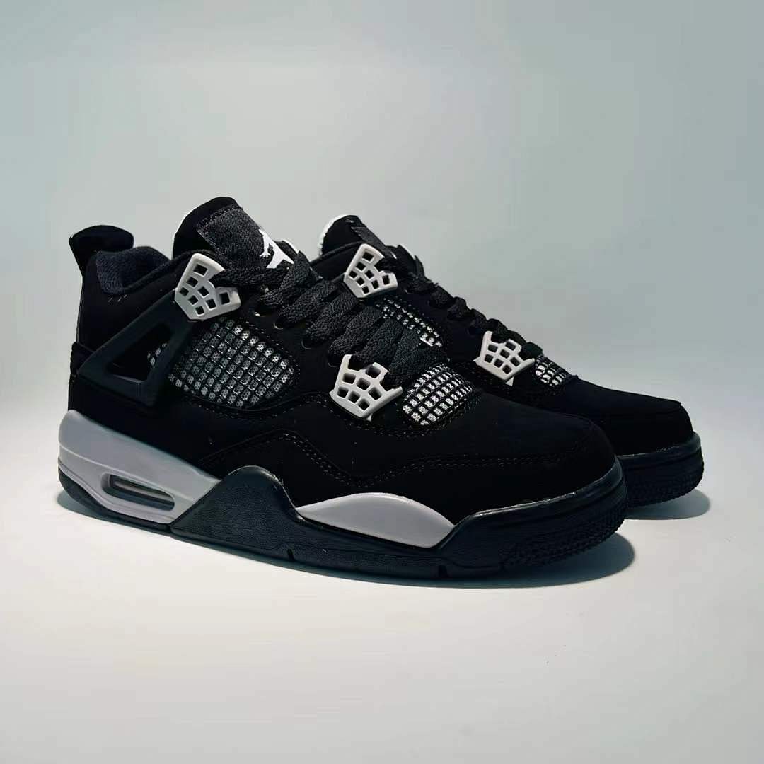 Air Jordan 4 Retro Oreo Black White Grey Sneakers 314254-003 Men's Basketball Shoes