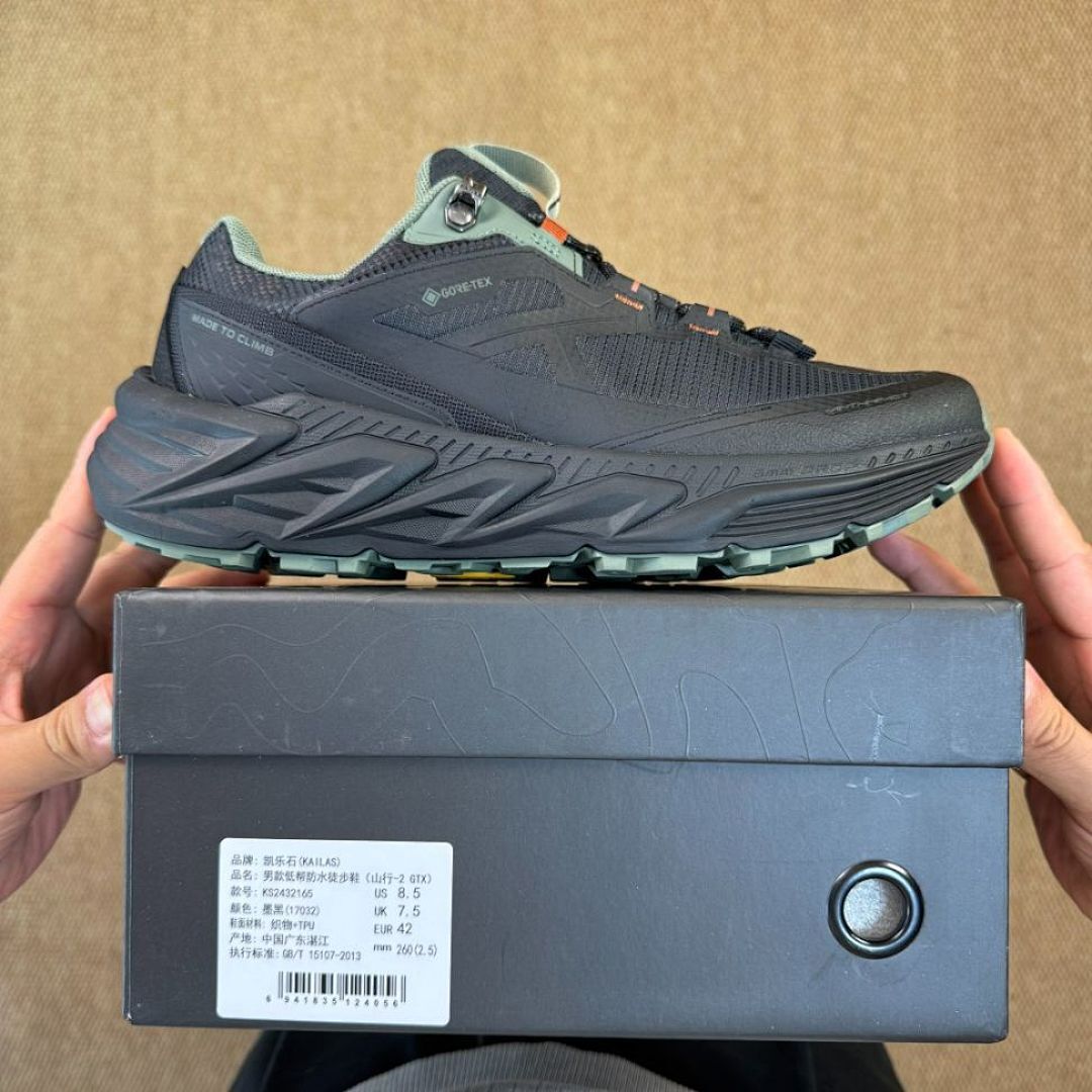 Hoka Kaha 2 Low Gore-Tex Trail Hiking Shoes Black Castlerock