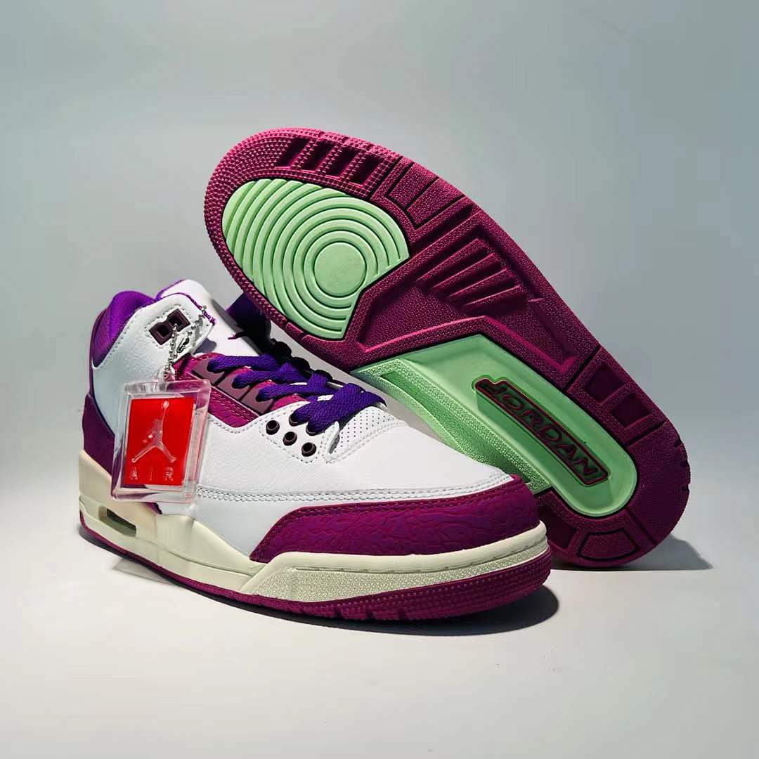 Nike Air Jordan 3 Retro Dark Iris White Purple Magenta CT8532-105 Men's Sneakers Shoes