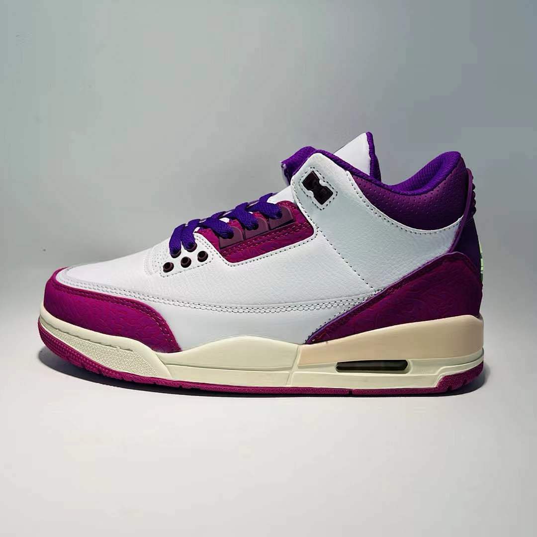Nike Air Jordan 3 Retro Dark Iris White Purple Magenta CT8532-105 Men's Sneakers Shoes
