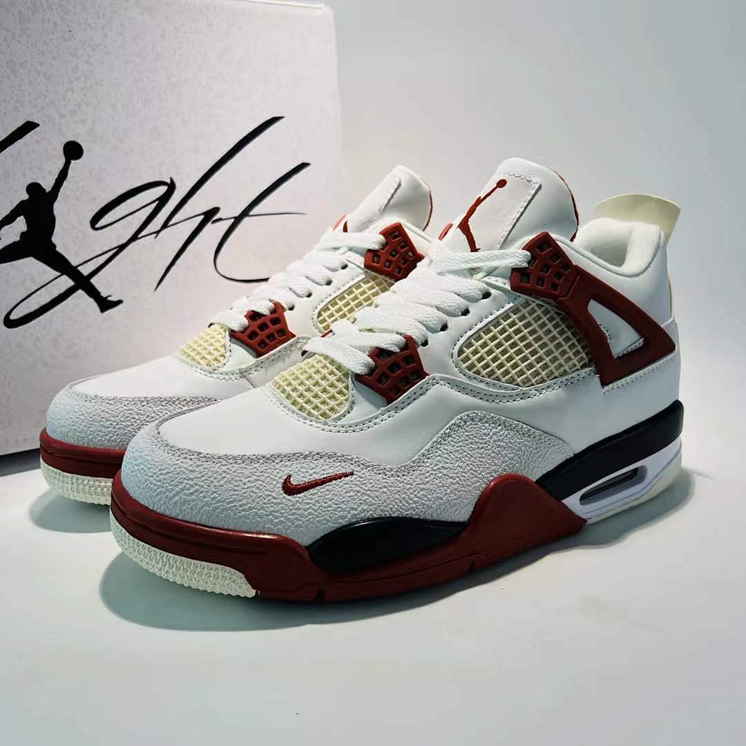 Nike Air Jordan 4 Retro SE Craft 'Bordeaux' White Red Black Men's Sneakers Shoes Trainers FB9927-161