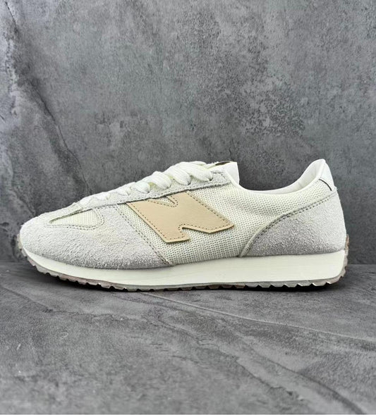 New Balance 320 Vintage Retro Runner Sneakers Cream Beige Grey Suede Mesh Unisex Lifestyle Trainers