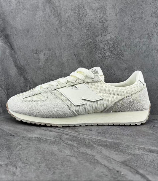 New Balance U320 Cream Grey Suede Mesh Retro Running Shoes