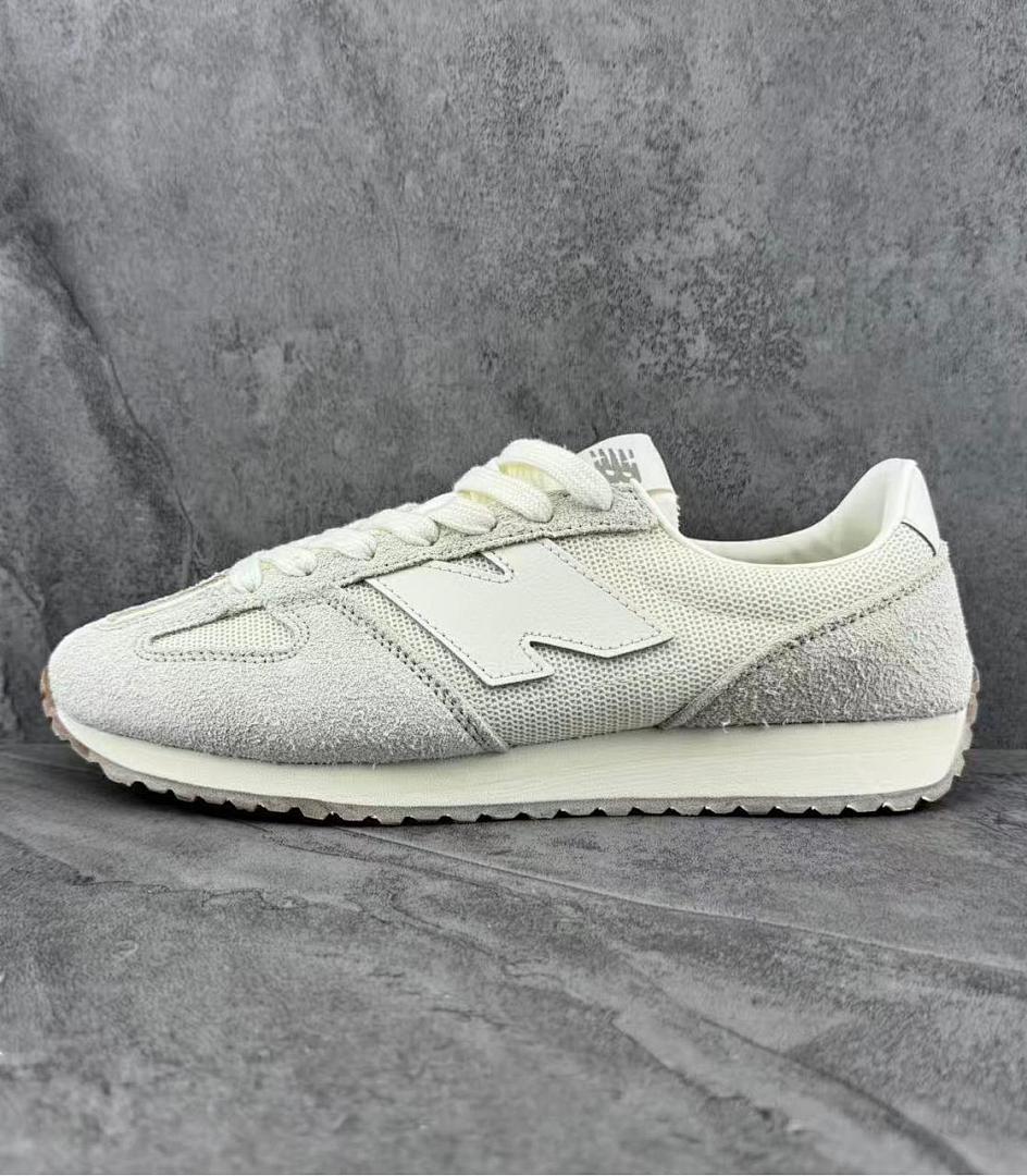 New Balance U320 Cream Grey Suede Mesh Retro Running Shoes