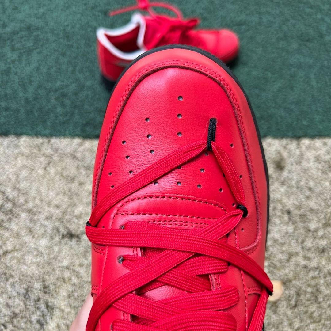 Off-White Nike Air Force 1 Low Red Black Metallic Silver