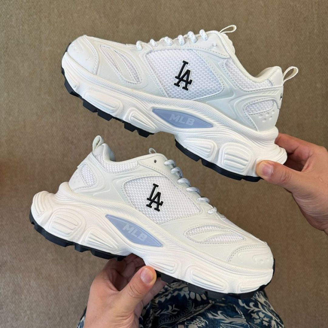MLB Chunky Liner Shoes LA Dodgers White 3ASXCA13N-50WHS