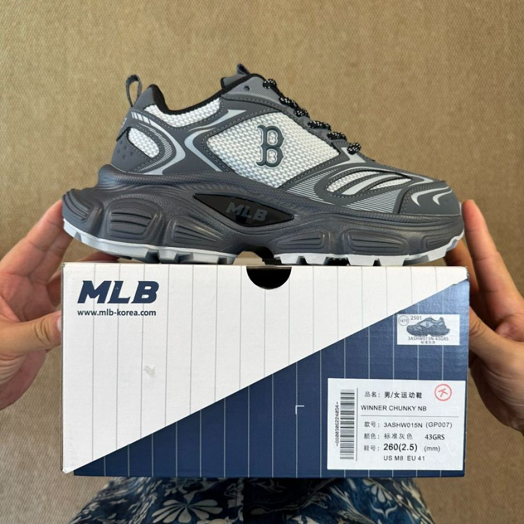 MLB Chunky Liner Training Shoes Boston Red Sox Grey