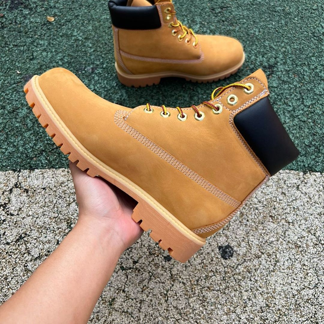 Timberland Men's 6-Inch Premium Waterproof Boot Wheat Nubuck 10061