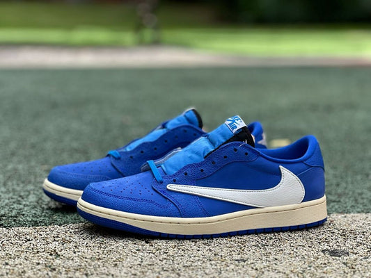 Travis Scott x fragment design x Air Jordan 1 Low OG 'Military Blue' Sample