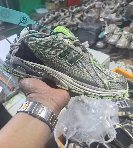New Balance 1906R Silver Metallic Castlerock Lime Green Running Shoes M1906RCF