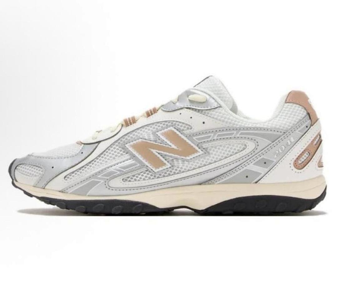 New Balance 2002R White Silver Angora Brown Lifestyle Running Sneakers Shoes