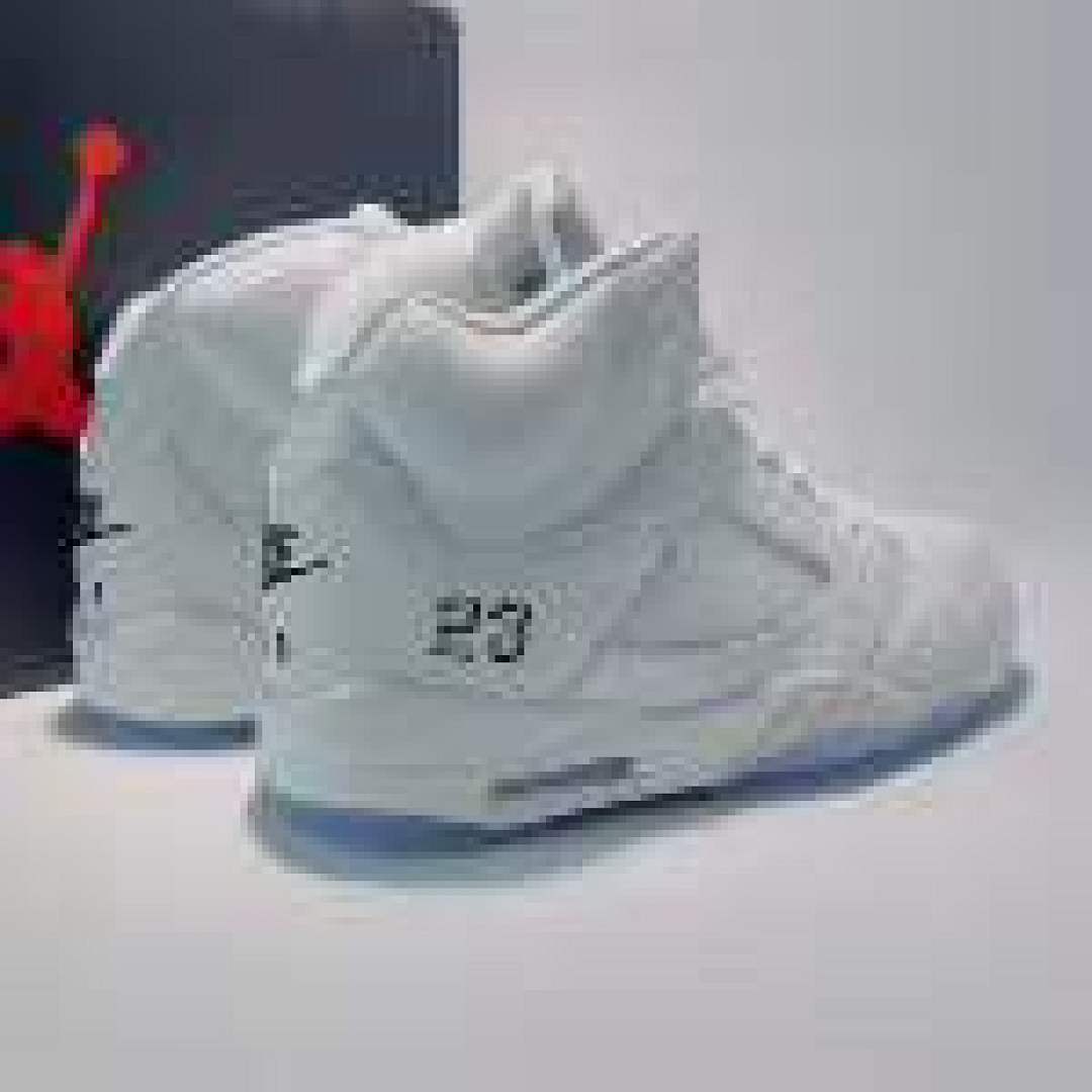 Nike Air Jordan 5 Retro Triple White 136027-100 Sneakers Men's Lifestyle Shoes