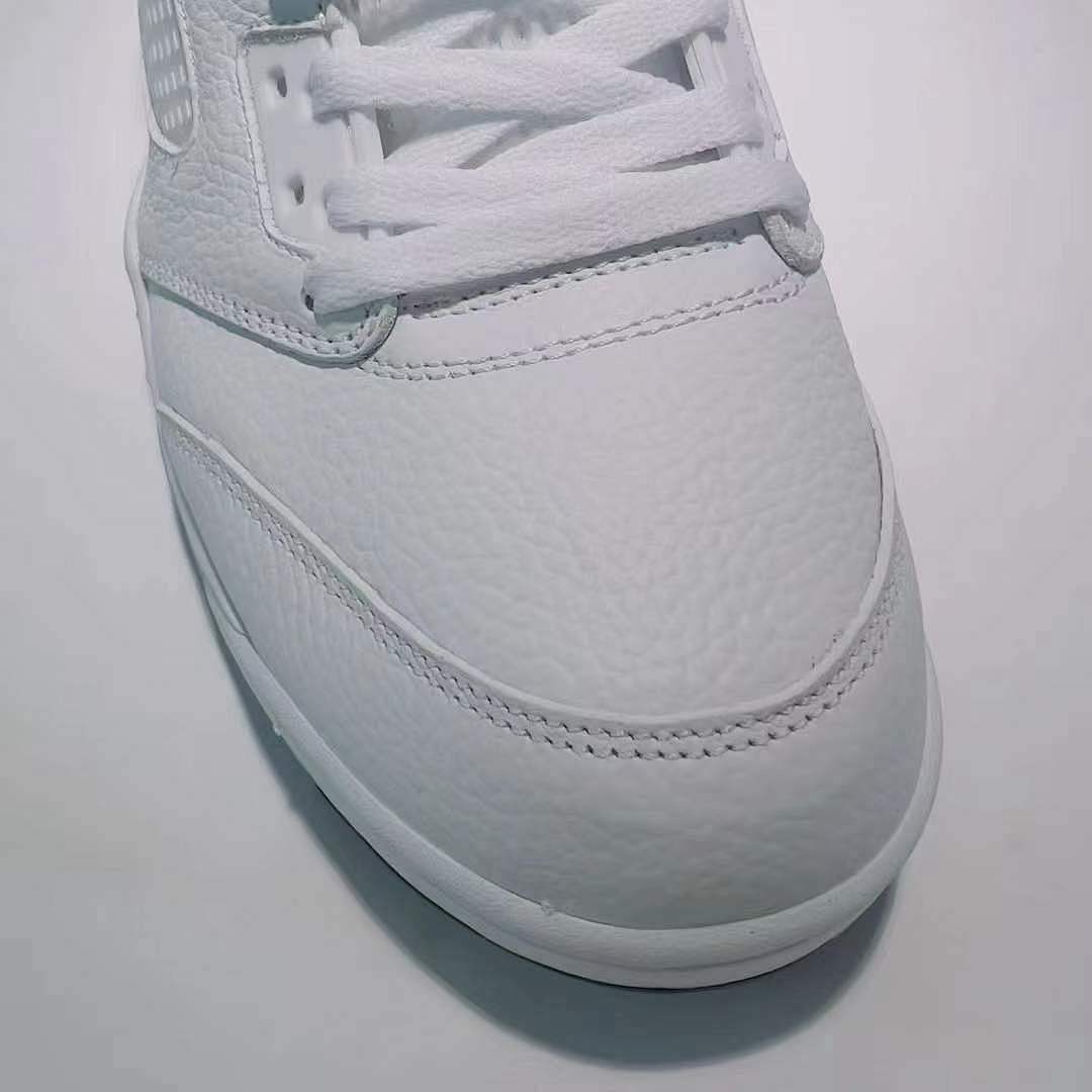 Nike Air Jordan 5 Retro Triple White 136027-100 Sneakers Men's Lifestyle Shoes
