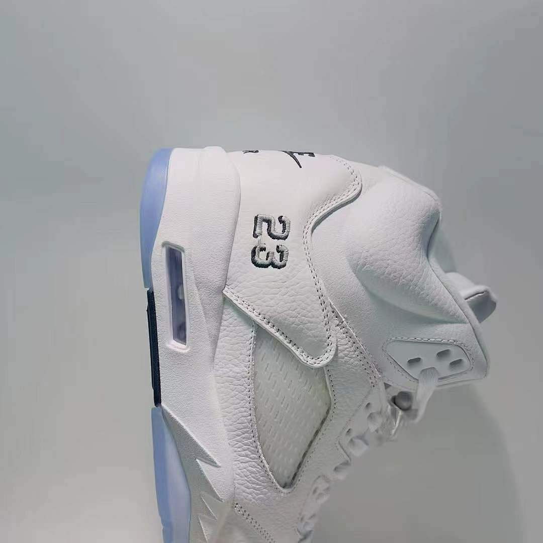 Nike Air Jordan 5 Retro Triple White 136027-100 Sneakers Men's Lifestyle Shoes