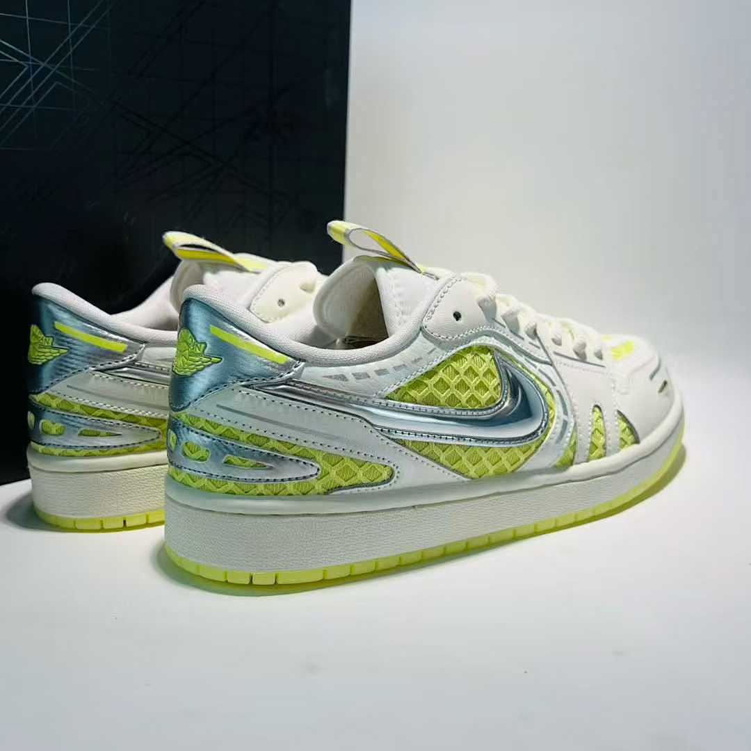 Nike Dunk Low Disrupt 2 Coconut Milk Metallic Silver Barely Volt Women's Shoes DV4029-100 Yellow Mesh Sneakers Lifestyle Fashion Trainers