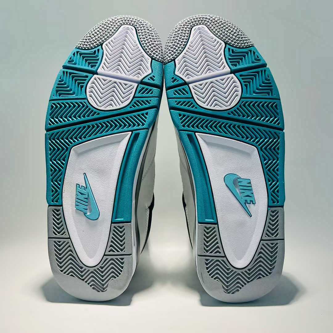 Nike Air Jordan 4 Retro 'Teal' Men's Sneakers 705330-330 White Black Teal Blue Athletic Basketball Shoes