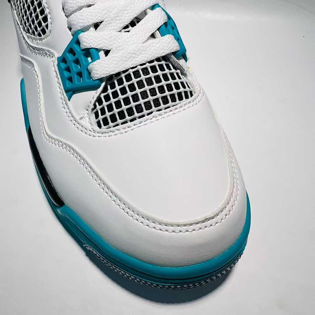 Nike Air Jordan 4 Retro 'Teal' Men's Sneakers 705330-330 White Black Teal Blue Athletic Basketball Shoes