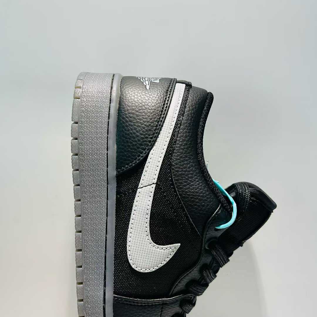Nike Air Jordan 1 Low Black White Particle Grey Men's Casual Sneakers Shoes 553558-062