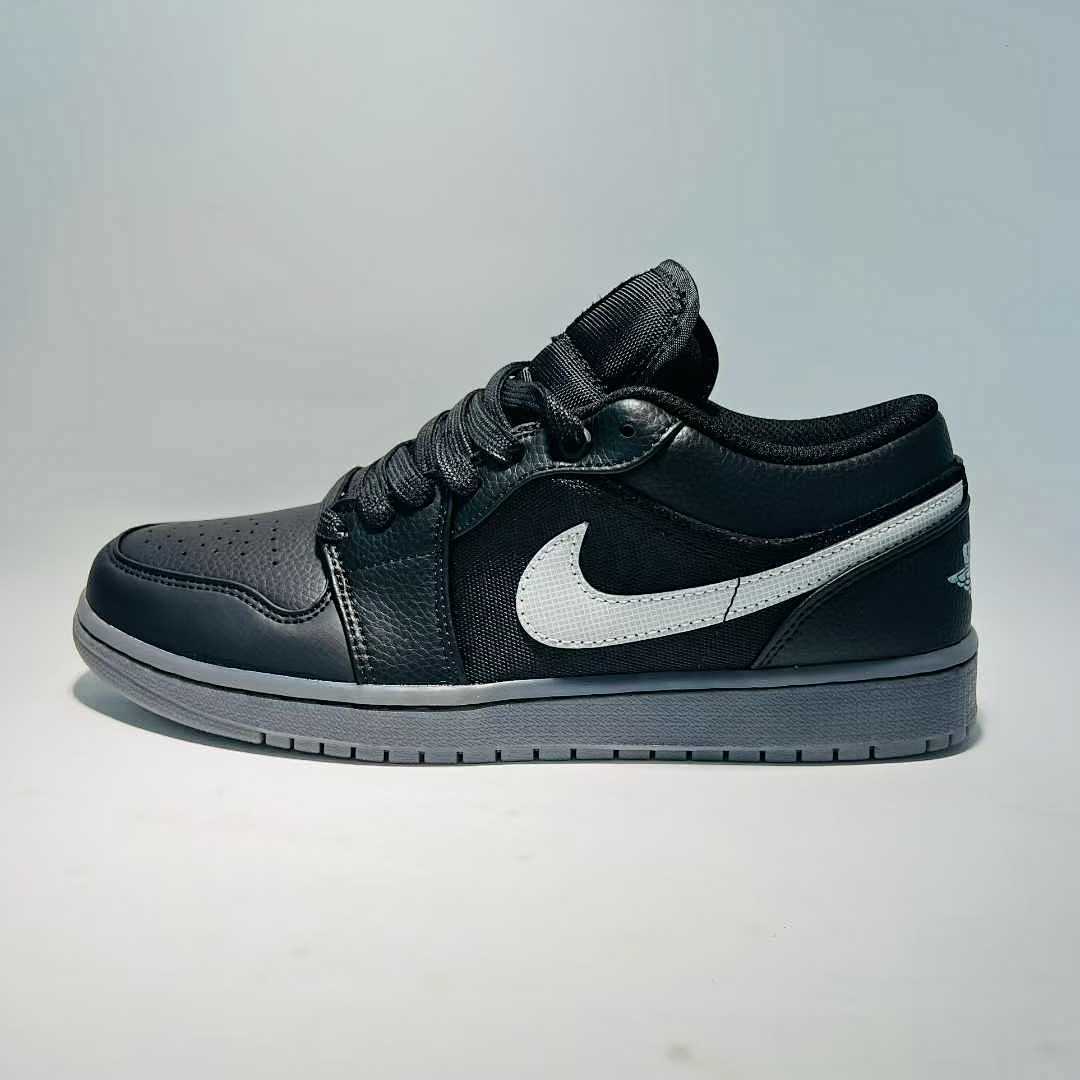 Nike Air Jordan 1 Low Black White Particle Grey Men's Casual Sneakers Shoes 553558-062