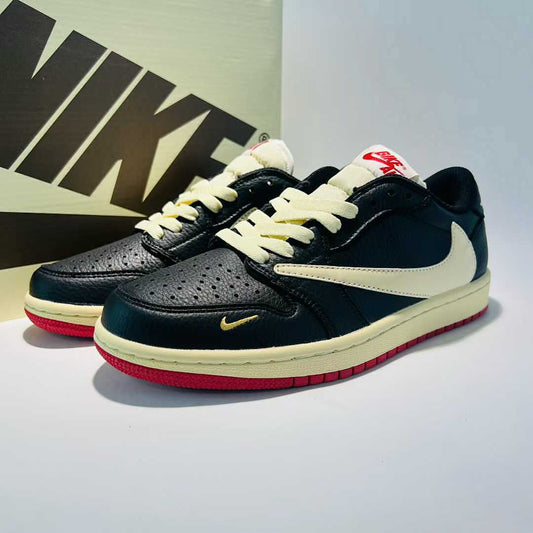 Travis Scott x Air Jordan 1 Low OG SP Phantom Black Red Cream Sneakers DM7866-001