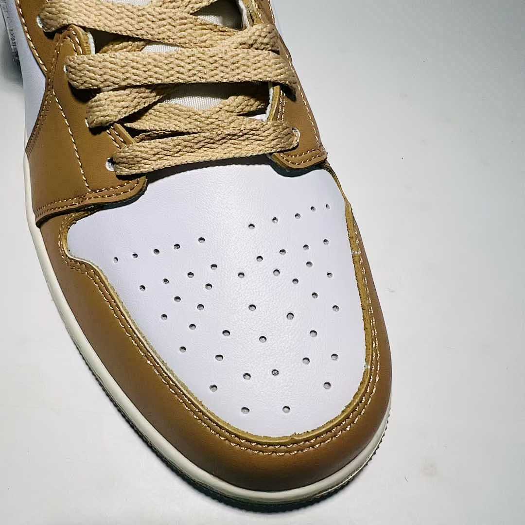Nike Air Jordan 1 Mid SE 'White Light Grey Desert Ochre' DN4321-122 Men's Lifestyle Sneakers Tan Brown White Grey Red Shoes