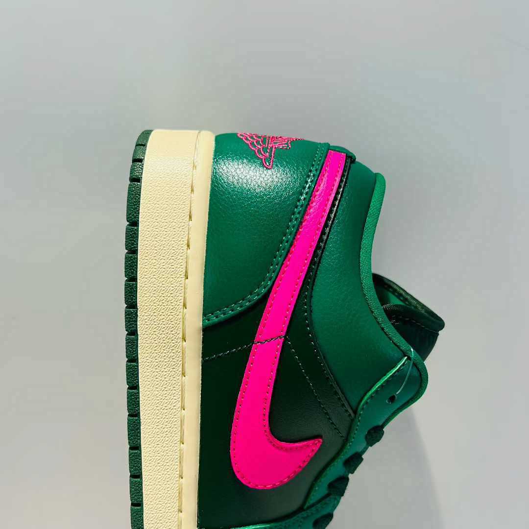 Air Jordan 1 Low SE Noble Green Dark Pink Sail Sneakers FJ3465-300 Men's Women's Shoes