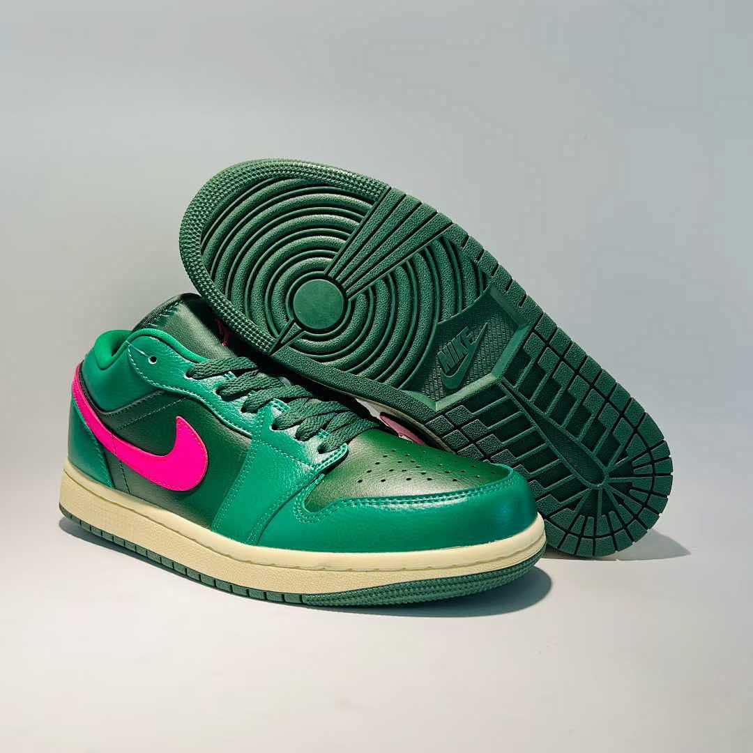 Air Jordan 1 Low SE Noble Green Dark Pink Sail Sneakers FJ3465-300 Men's Women's Shoes