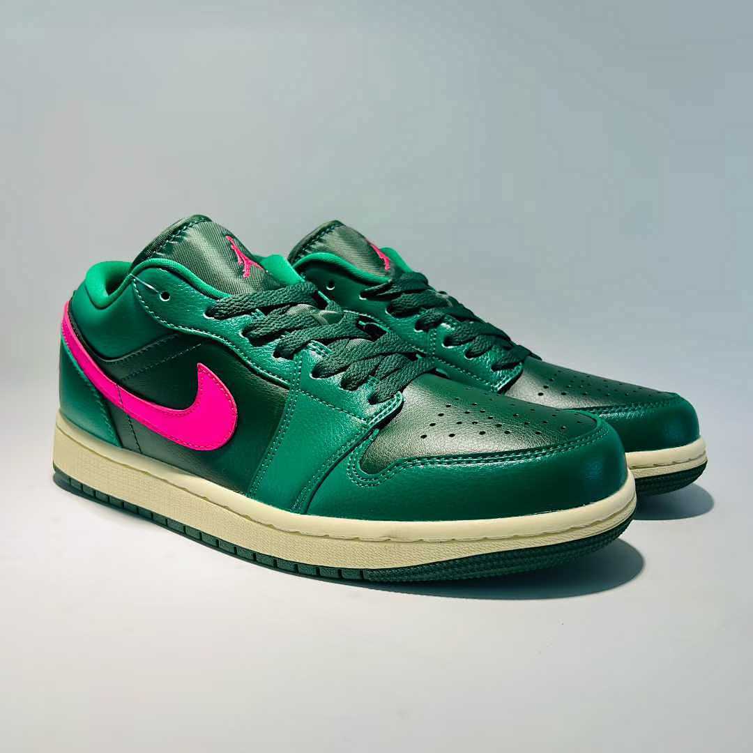 Air Jordan 1 Low SE Noble Green Dark Pink Sail Sneakers FJ3465-300 Men's Women's Shoes