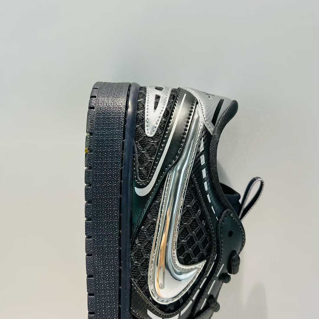 Nike Air Jordan 1 Low SE Craft Black Dark Grey Anthracite Metallic Silver Sneakers FD8790-001 Men's Women's