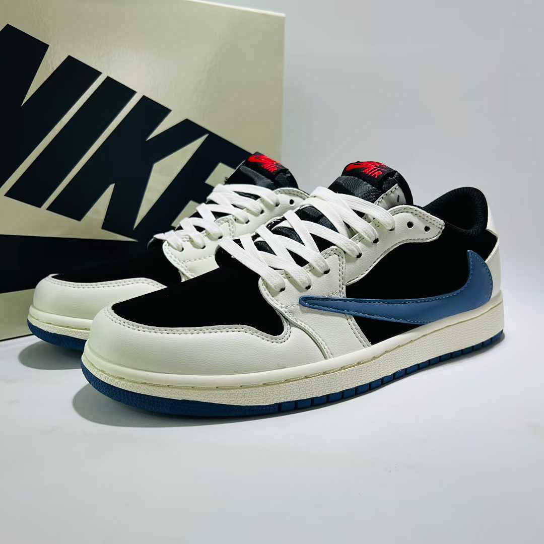 Nike Travis Scott Air Jordan 1 Low OG Military Blue Sneakers DM7866-140 Men's Women's Retro Casual Fashion Shoes