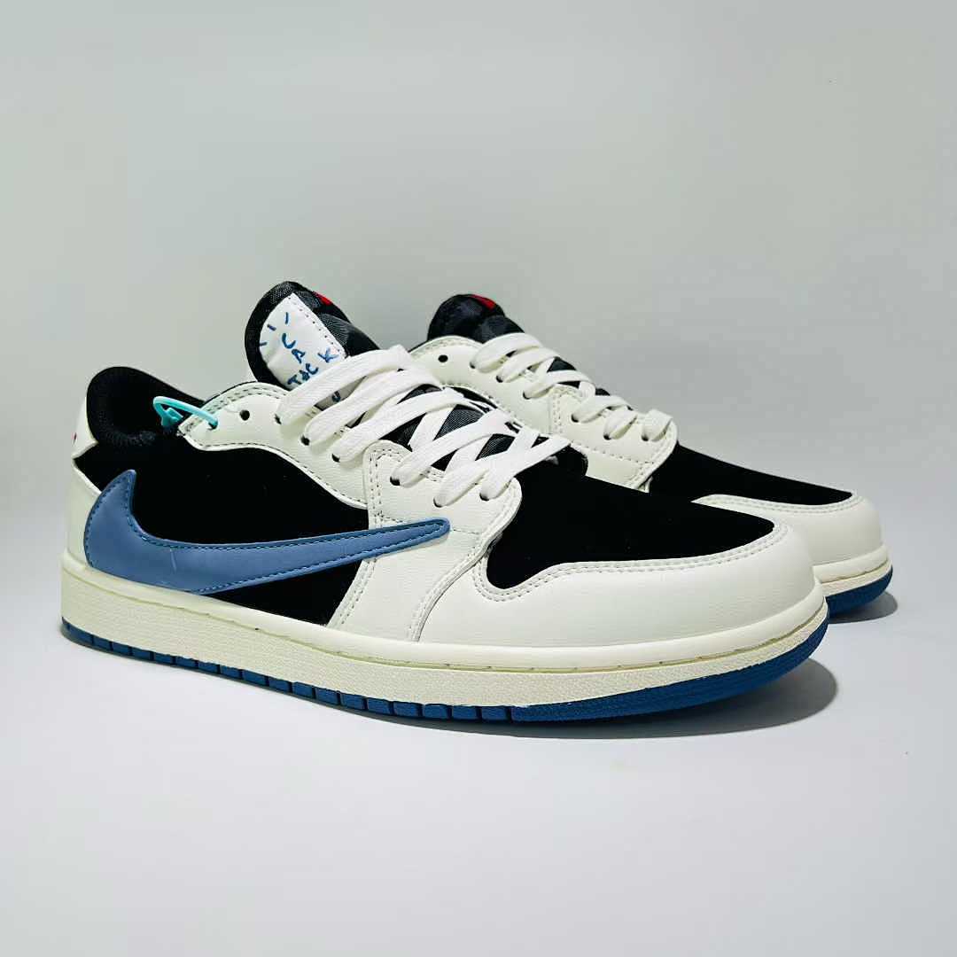 Nike Travis Scott Air Jordan 1 Low OG Military Blue Sneakers DM7866-140 Men's Women's Retro Casual Fashion Shoes