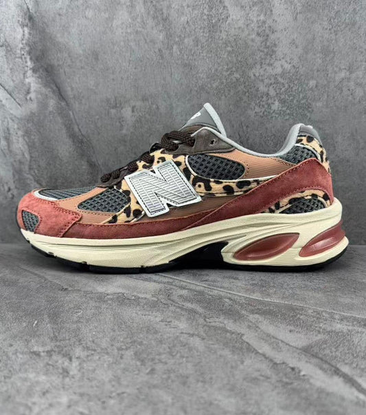 New Balance 1906R M1906RLP Castlerock Deep Red Leopard Print Lifestyle Sneakers