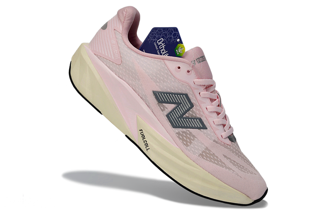 New Balance FuelCell Rebel v4 Women's Running Shoes Pale Pink Cream Ortholite Comfort Foam